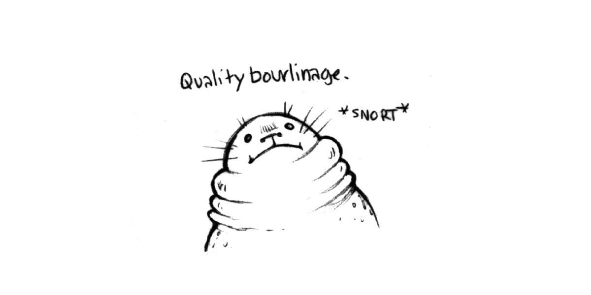 a snorting seal with many neck rings