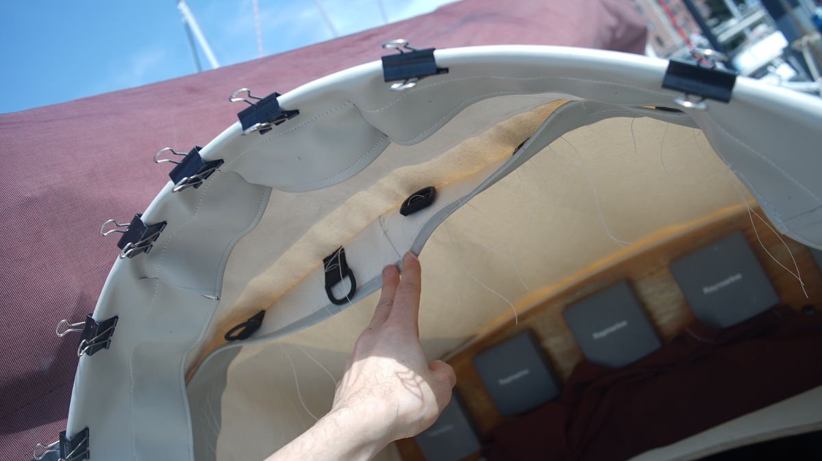 the mini dodger with some d rings sown in