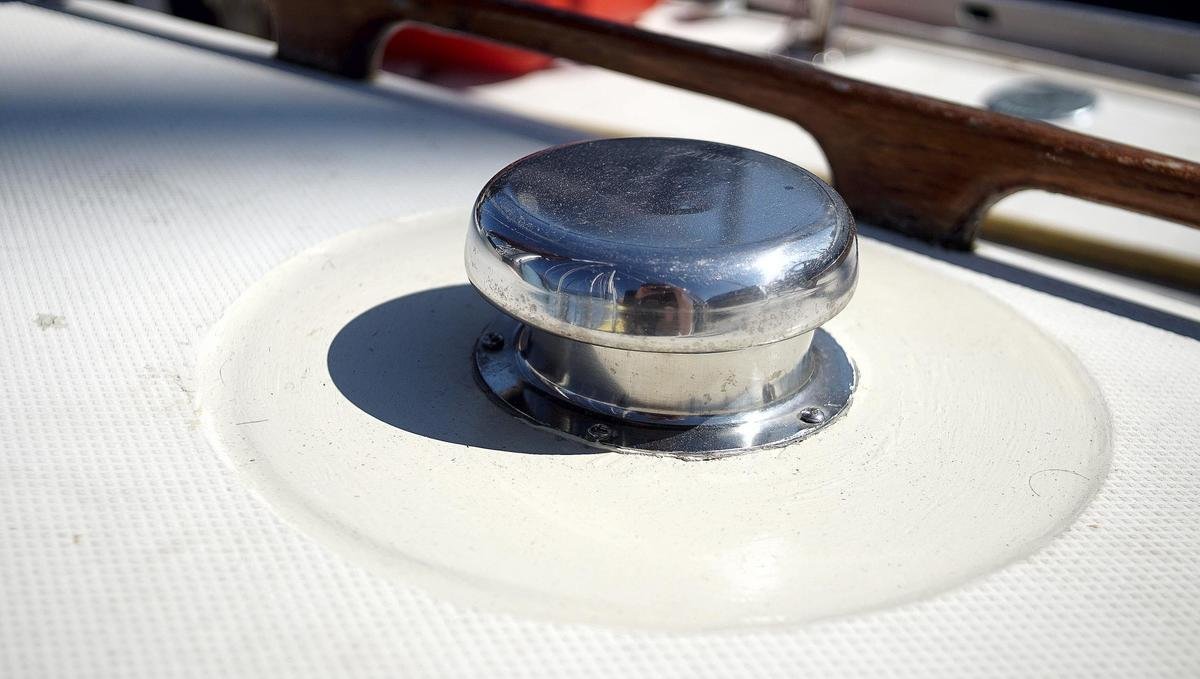 A photo of the final view of the vent on deck