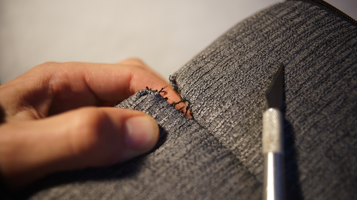 undoing stitches of cushion covers