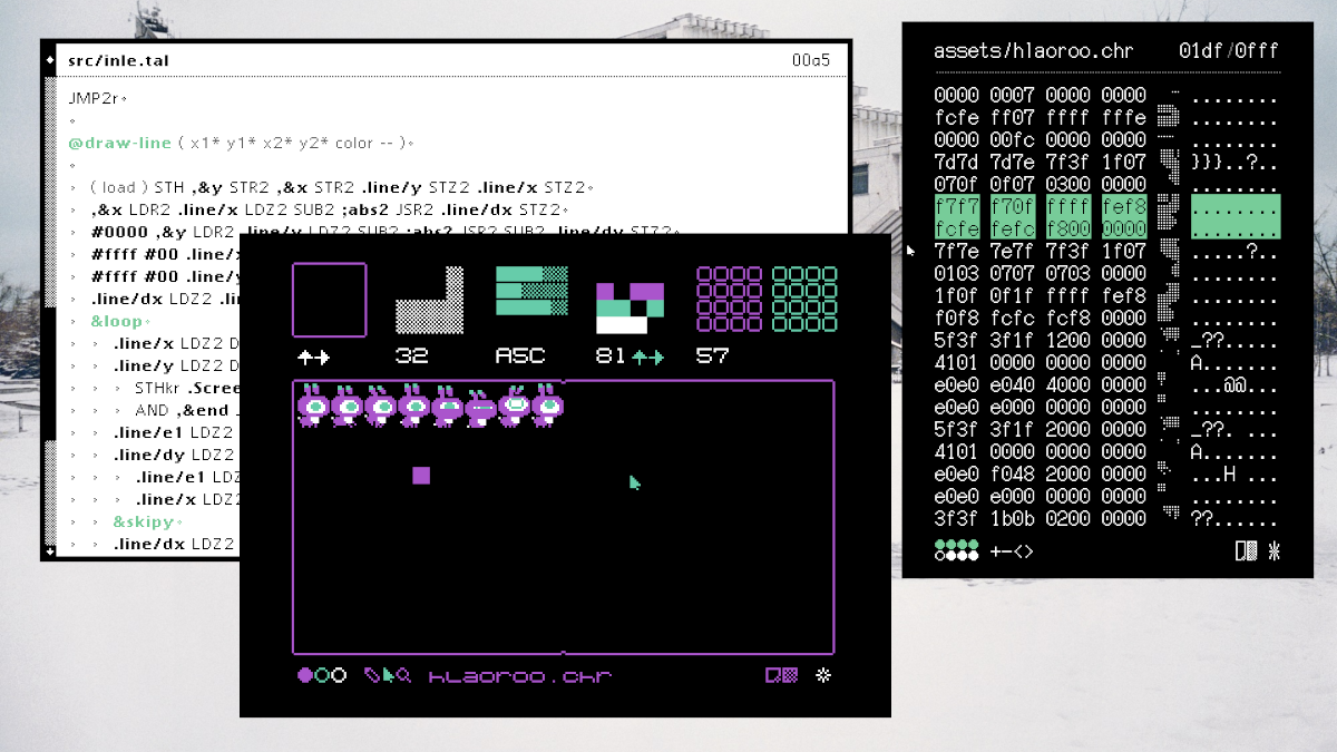 the spritesheet editor nasu with sprites of a one eyed rabbit