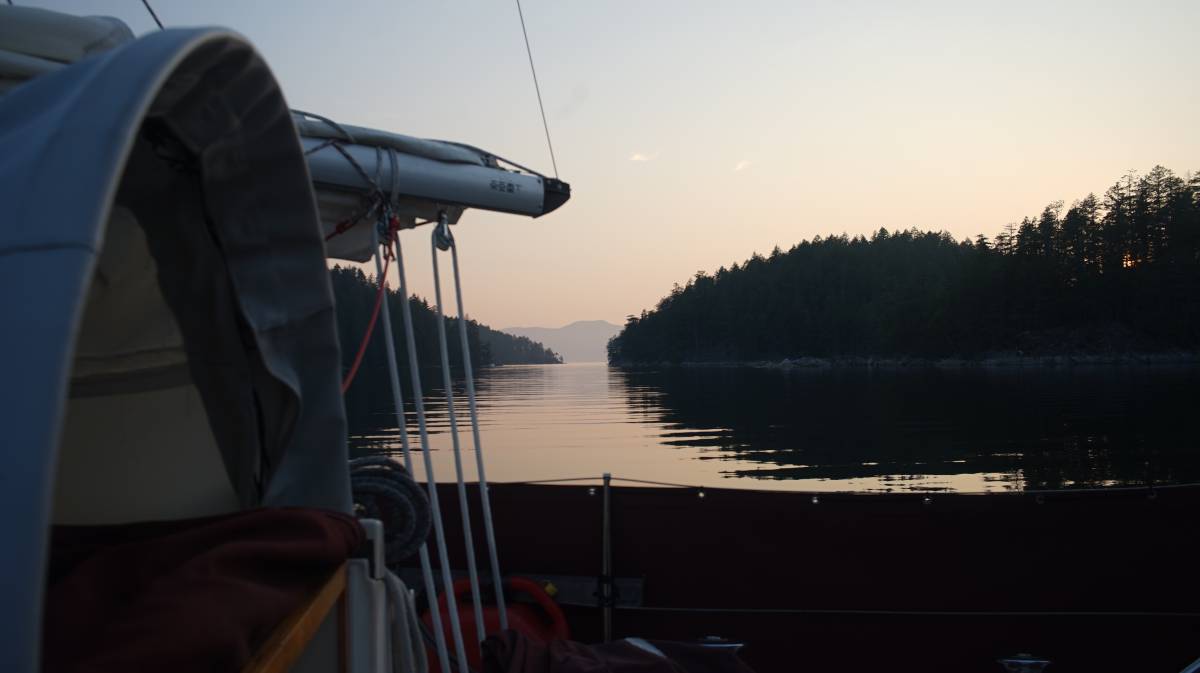 a beautiful view of the west entrance to ballet bay from pinos deck