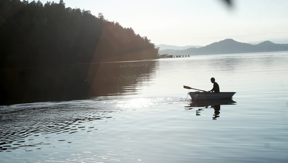rowing teapot around Lyall harbor on saturna island