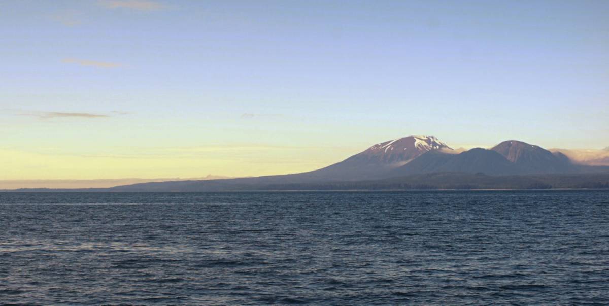 mount edgecumbe on a clear day
