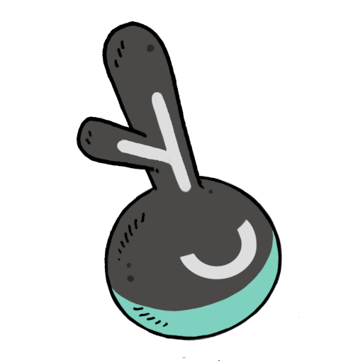 a root-vegetable shaped character with a long stalk