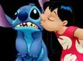 A girl and her cute little blue alien. The eponymous characters of Lilo & Stitch.