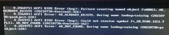 Picture of bios error
