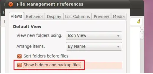 Hidden Files Setting