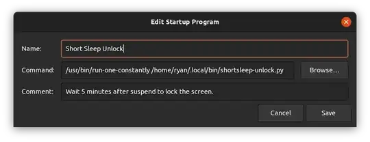 Startup Application Entry for shortsleep-unlock.py