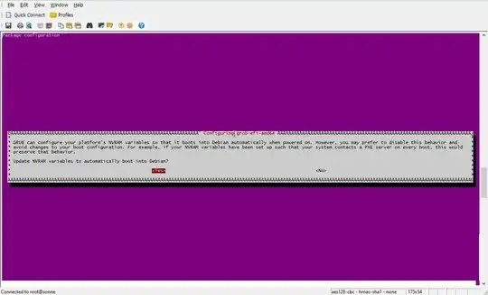 reconfigure grub-efi-amd64 screen4