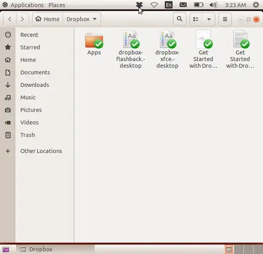 result of Nautilus Dropbox package installation
