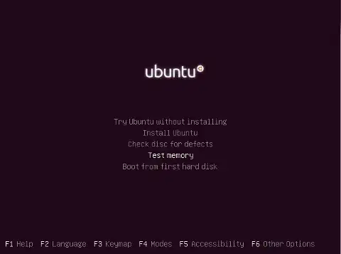 Ubuntu Live Install Boot Menu