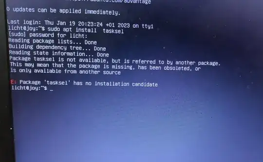 The error that i face installing tasksel