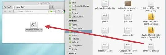 drag and drop into firefox