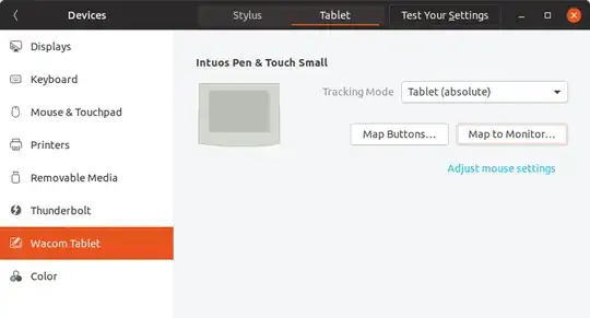 wacom tablet devices entry