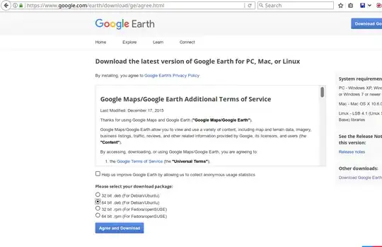 Select .64 bit deb file