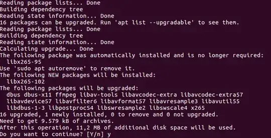 List of libraries to be updated