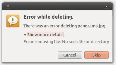 This is what happens when I click "Delete"