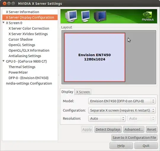 Xserver display configuration option