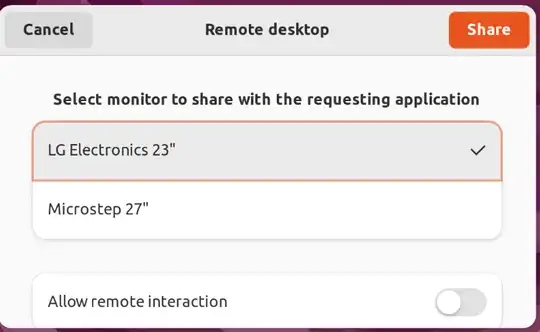 Remote desktop - Share