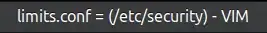 Title showing limits.conf = (/etc/security)