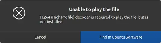 Totem error screenshot
