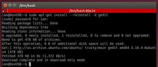 Running apt-get install --reinstall -d gedit