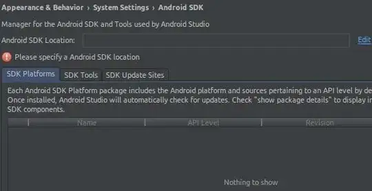 Please specify a Android SDK location.