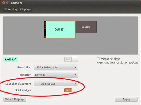 Unity launcher multi-monitor settings