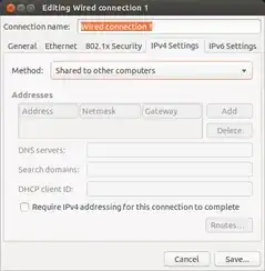 Editing Wired Connection