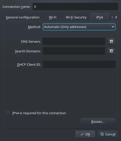 Network Configuration Window