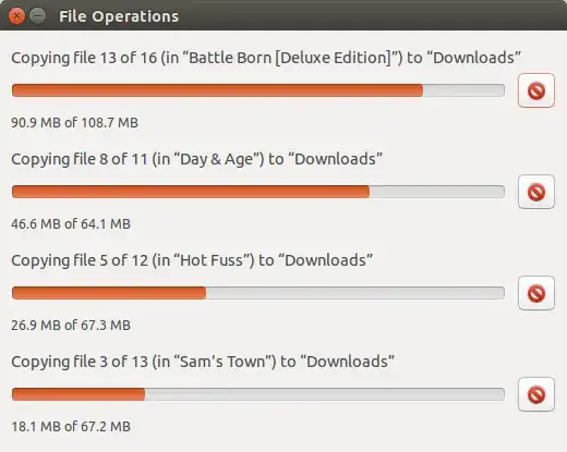 Ubuntu's file transfer dialog