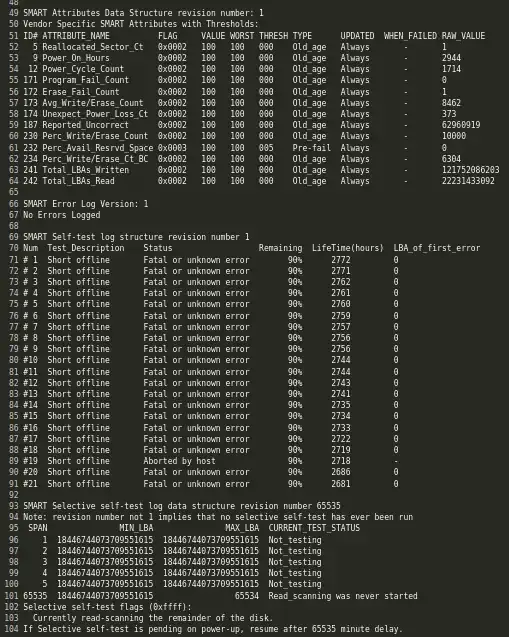 sudo smartctl -i /dev/sdb results
