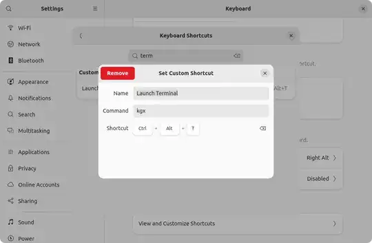 Terminal Keyboard Shortcut