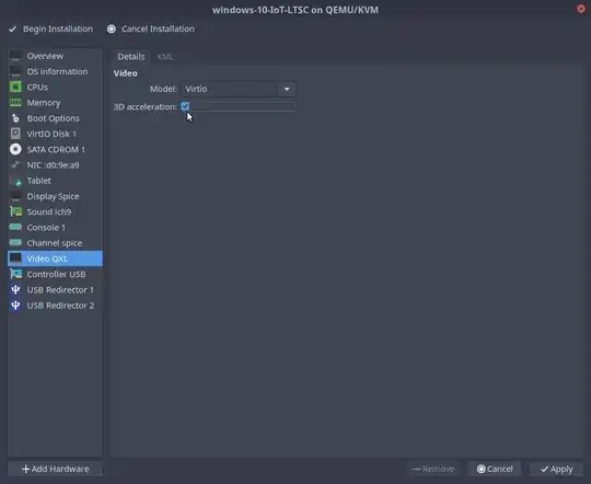 changing from QXL to virtio for 3d acceleration