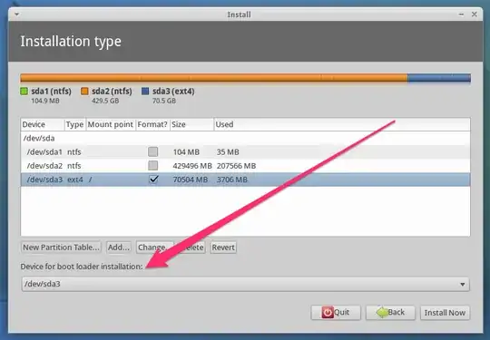 Installation Type Partition Screenshot