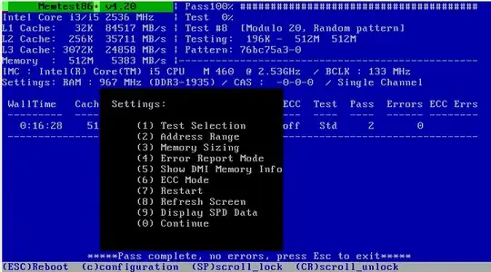 selecting conf options