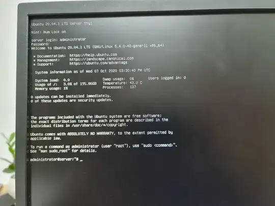 ubuntu server login screen