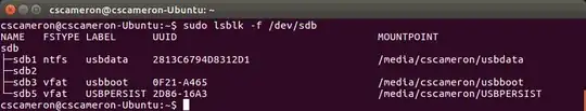 sudo lsblk -f  /dev/sdb