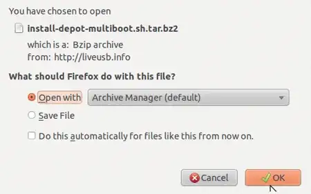 Open multiboot.sh with Download Manager