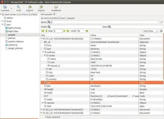 **Screenshot of 3T MongoChef on Ubuntu**