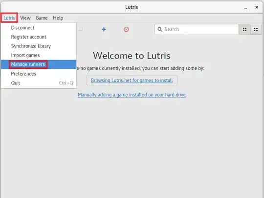 Lutris main window