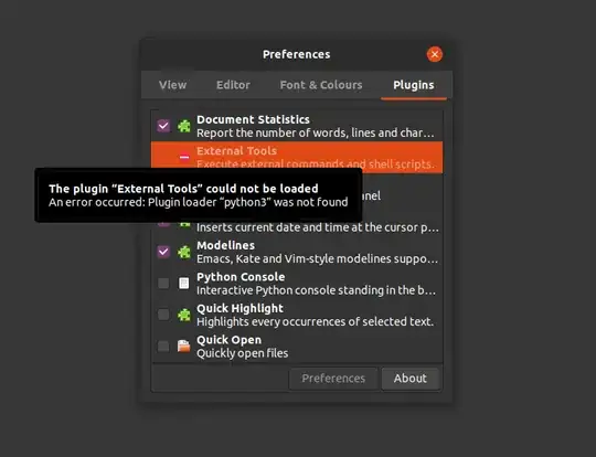 Error message in gedit