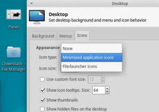 in desktop preference