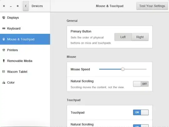 Mouse & Touchpad settings