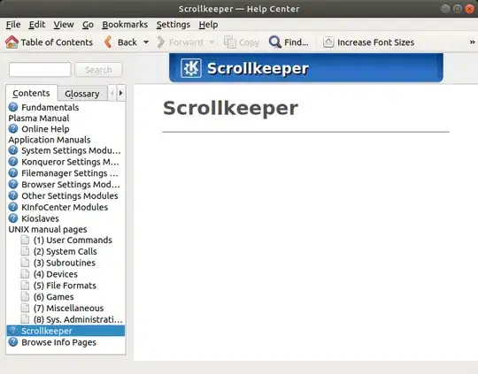 scrollkeeper empty page in khelpcenter