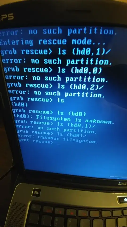 Boots directly to grub rescue, cannot find partitions