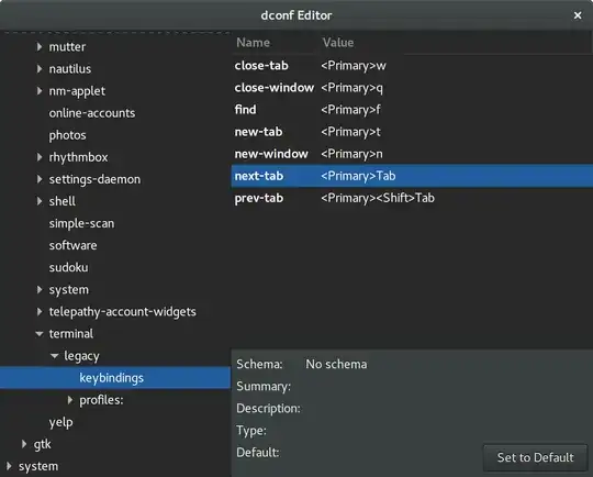 Screenshot of dconf Editor
