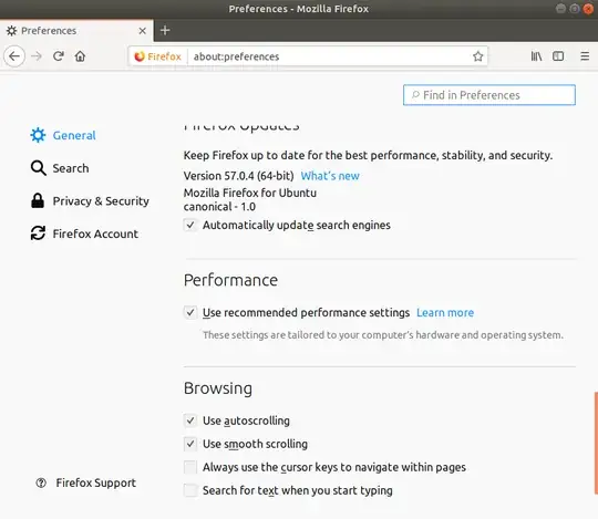 Activation of the auto scrolling with the middle button of the mouse