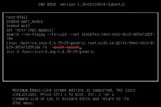 GRUB command editor